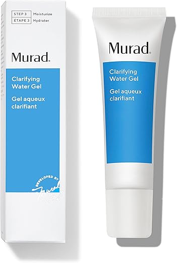 Gel Hidratante Leve Murad Clarifying Water – Não Comedogênico para Rosto e Pescoço