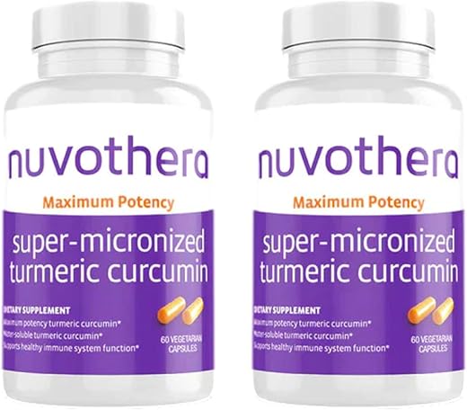 Nuvothera - Cápsulas de Cúrcuma Super Micronizada – Fórmula Avançada para Conforto Digestivo – Alta Absorção, Não-OGM, Vegano – 120 Cápsulas