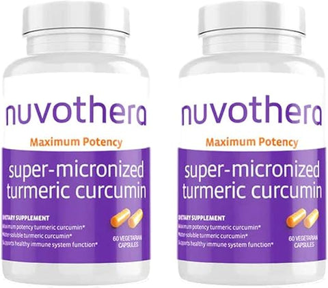 Nuvothera - Cápsulas de Cúrcuma Super Micronizada – Fórmula Avançada para Conforto Digestivo – Alta Absorção, Não-OGM, Vegano – 120 Cápsulas
