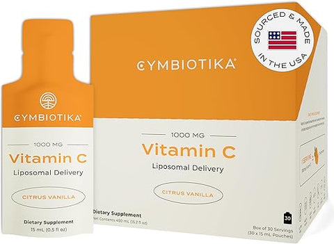 Vitamin C – Pacotes Individuais, Entrega Lipossomal, Suporte Imunológico, Estimulador de Colágeno - CYMBIOTIKA