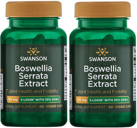 Extrato de Boswellia Serrata 125 mg 60 Cápsulas Vegetais 2 Pacotes - Swanson