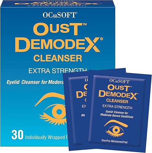 OCuSOFT - Oust Demodex Cleanser Pads 30ct – Limpeza Pré-Umidecidas para Demodex  Oust