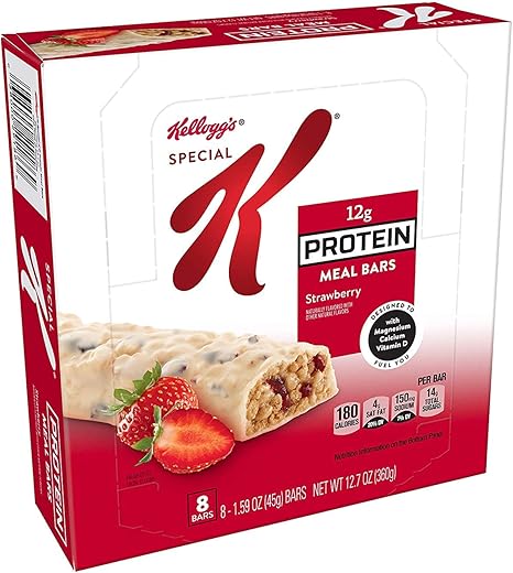 Barras de Refeição com Proteína, 360g Morango 8 Unidades - Special K