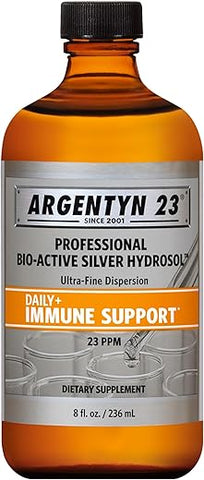 Prata Bio-Ativa Profissional para Suporte Imunológico – Coloidal, 23ppm, 236mL – Tampão de Rosca - Argentyn 23