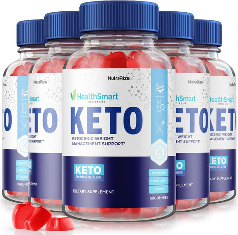 NutraRize - (5 Pacotes) Gomas Health Smart – Gomas Health Smart Keto ACV, Gomas Health Smart Keto para Perda de Peso Avançada, Goma Keto ACV, Suplemento de Força Máxima, HealthSmart