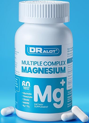 Dralot - Suplemento de Magnésio Quádruplo, 400mg de Magnésio Glicinato Quelato, L-treonato, Citrato – Marca em Destaque