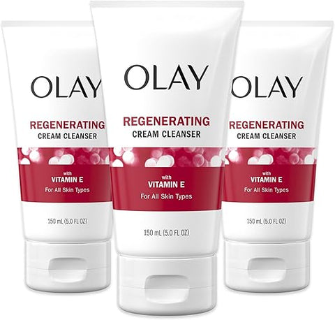 Regenerist Creme Regenerador de Limpeza Facial, 150 ml (Pack com 3 unidades) - Olay
