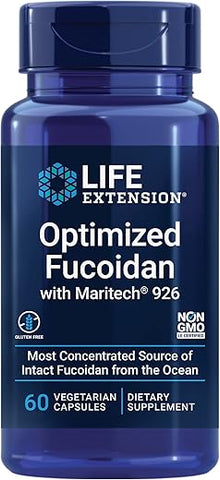 Optimized Fucoidan com Maritech 926 – Suplemento de Fucoidan – Wakame Selvagem Colhida do Oceano para Suporte à Saúde Imunológica – Não-OGM, Sem Glúten, Vegetariano – 60 cápsulas - Life Extension