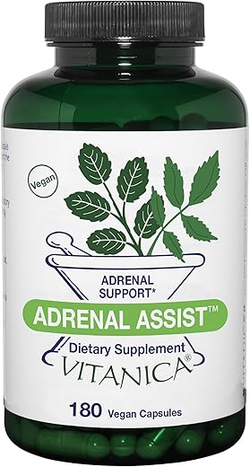 Adrenal Assist – Suporte Adrenal Vegano, 180 Cápsulas - Vitanica