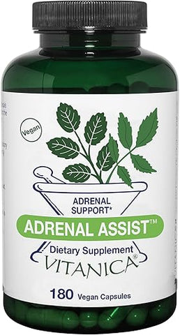 Adrenal Assist – Suporte Adrenal Vegano, 180 Cápsulas - Vitanica