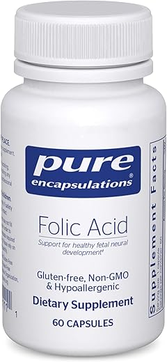 Ácido Fólico | Suplemento Dietético Hipoalergênico | 60 Cápsulas - Pure Encapsulations