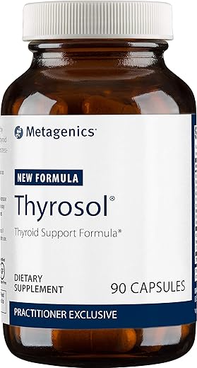 Thyrosol – Suporte à Saúde da Tireoide* – Alívio da Fadiga* – com Iodo, Magnésio – 60 cápsulas - Metagenics