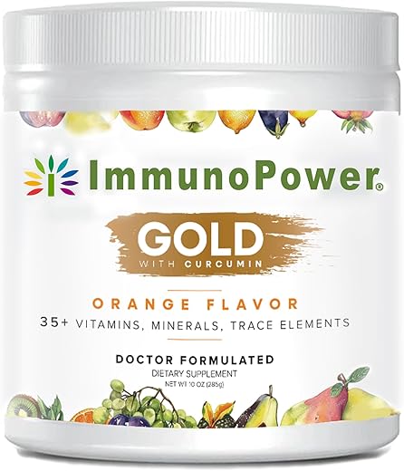 ImmunoPower - Ouro – Nova Fórmula – Suporte Direcionado para Aumentar a Atividade das Células Natural Killer com 35 Vitaminas Minerais – Fórmula em Pó