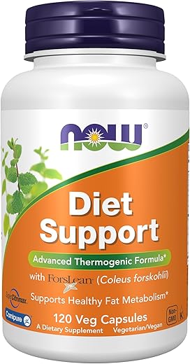 Suplementos, Suporte Dietético com ForsLean® (Coleus forskohlii), 120 Cápsulas Vegetais - NOW Foods