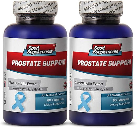 Sport Supplement - Prostate Help – Suporte Herbal para Próstata – Aumenta Níveis de Testosterona e Libido (2 Frascos 120 Cápsulas)