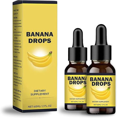 Generic - Banana Drops: Suplemento Líquido de Extrato de Banana para Homens e Mulheres, 2 Unidades