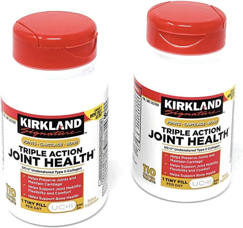 Htlaew - Kirkland Signature – Colágeno Tipo II UC•ll, Ácido Hialurônico e Boro – 220 Comprimidos Revestidos (2 Embalagens)