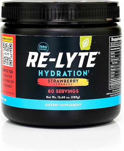 Re-Lyte Mix de Hidratação e Eletrólitos (Morango Limonada) – 500g - REDMOND