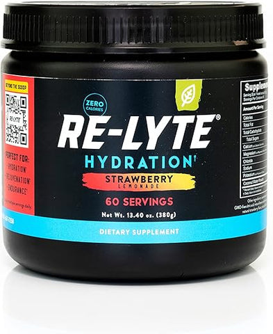 Re-Lyte Mix de Hidratação e Eletrólitos (Morango Limonada) – 500g - REDMOND