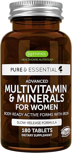 Igennus Healthcare Nutrition - Multivitamínico para Mulheres Metiladas, Metilfolato para MTHFR, Rótulo Limpo | Marca: Methylated Women’s Multivitamin