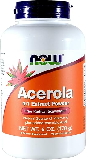 NOW Foods - Acerola em Pó Extrato 4:1 NOW, 170g (Pacote com 2)