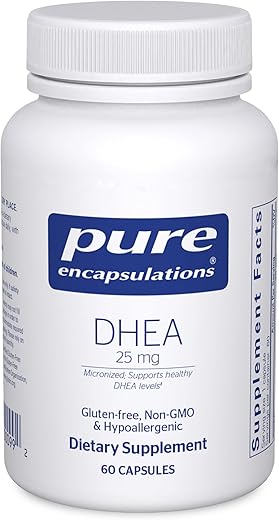 DHEA 25 mg – Suporte Imunológico, Equilíbrio Hormonal, Suporte Metabólico e Níveis de Energia* – com DHEA Micronizado – 60 Cápsulas - Pure Encapsulations