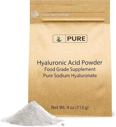 PURE ORIGINAL INGREDIENTS - Hialurônico Puro em Pó Fino (4g) – Ingredientes Originais e Solúveis em Água