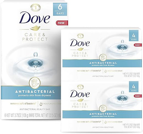 Sabonete Dove Beauty Bar Antibacteriano para Todos os Tipos de Pele Protege contra o Ressecamento 106g 14 Barras