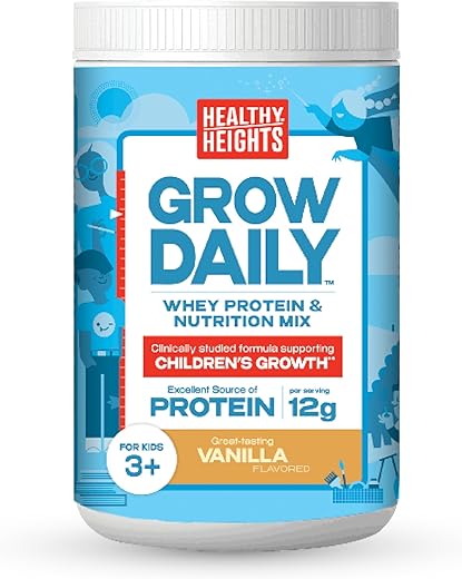 Grow – Mistura de Proteína em Pó para Crianças (Baunilha) – Shake Rico em Proteínas para Crianças 3 – 400g - Healthy Height