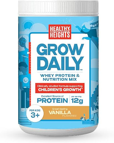 Grow – Mistura de Proteína em Pó para Crianças (Baunilha) – Shake Rico em Proteínas para Crianças 3 – 400g - Healthy Height