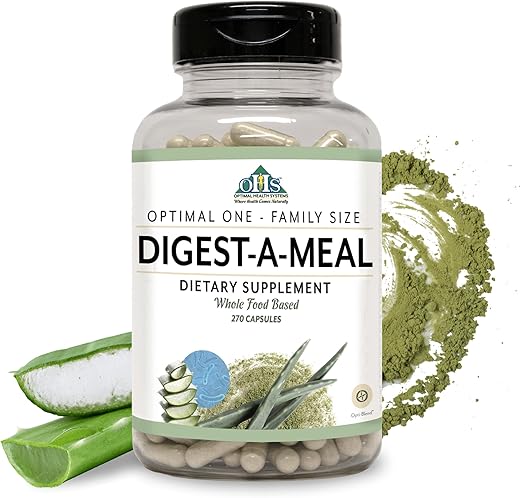 Digest-A-Meal: Enzima para Saúde Intestinal – 60 cápsulas - Optimal Health Systems