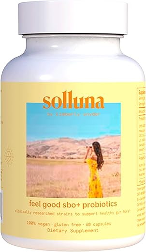 Probióticos SBO Feel Good com Prebióticos e Pósbióticos – Ácido Húmico, Shilajit, Chaga | 100% Natural e Potente - Solluna by Kimberly Snyder