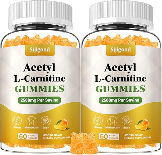 Sijigood - 2 Pack Suplemento de Acetil L-Carnitina 2500mg, Nutrição Natural para Aumentar Energia e Imunidade – Marca em Destaque