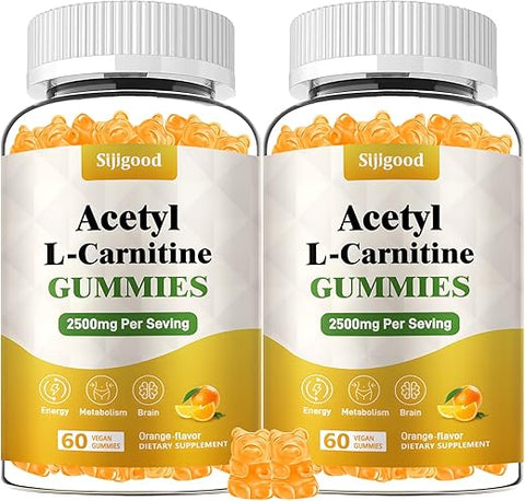 Sijigood - 2 Pack Suplemento de Acetil L-Carnitina 2500mg, Nutrição Natural para Aumentar Energia e Imunidade – Marca em Destaque