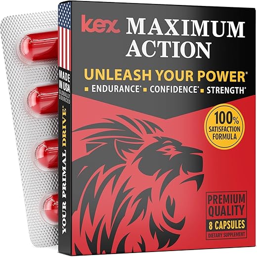 Vitaminas Naturais para Homens – Fabricado nos EUA – Erva Daninha do Bode Tarado para Homens – 8 Cápsulas – Pacote de 2 - KEX