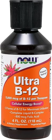 NOW Foods - Now Foods Ultra B-12 – 120 ml (2 pack) – Energia e Saúde com Vitamina B-12