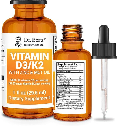 Dr. Berg Nutritionals - Dr. Berg Vitamina D3 Líquida – Potencialize sua saúde com a melhor opção de vitamina D – 30ml