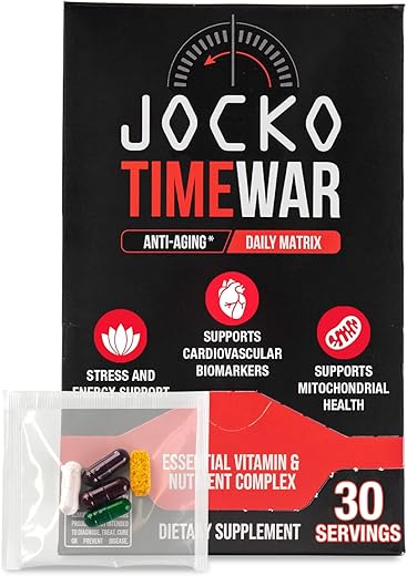 TIME WAR Multivitamínico – Suplemento para Envelhecimento Saudável do Coração, Ossos – 60 cápsulas - Jocko Fuel