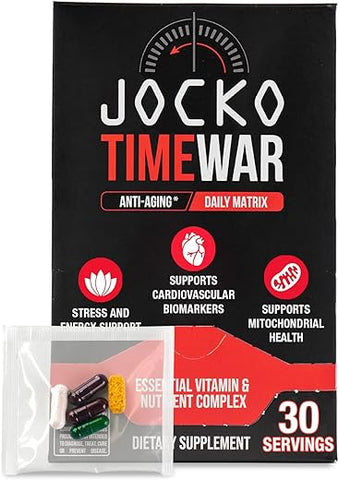 TIME WAR Multivitamínico – Suplemento para Envelhecimento Saudável do Coração, Ossos – 60 cápsulas - Jocko Fuel