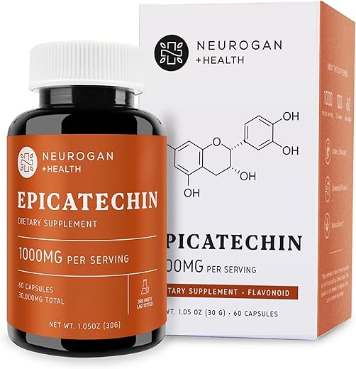 Neurogan - Cápsulas de Epicatequina Potente 500mg, 1000mg/porção – Suporte Avançado para Aumento de Óxido Nítrico e Desenvolvimento Muscular – Marca: [Nome da Marca]