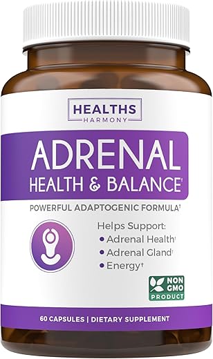 Healths Harmony - Suporte ao Sistema Adrenal – Fórmula Potente – 60 cápsulas – Marca X