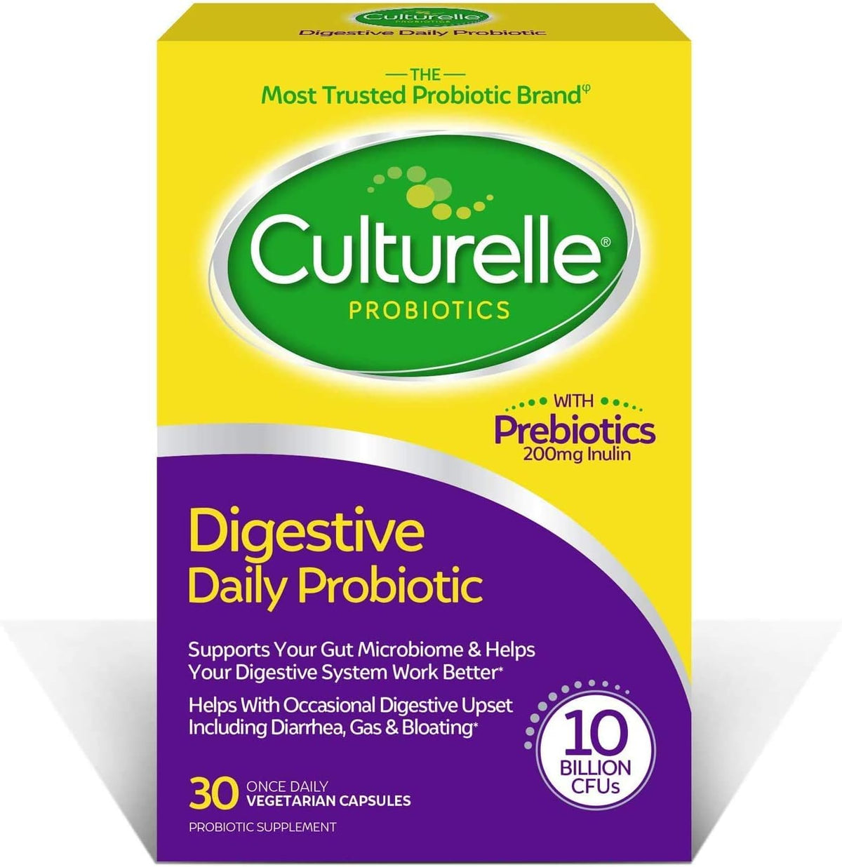 Fórmula Diária de Probióticos, Cápsulas para Saúde Digestiva 30 un (Pacote com 4) - Culturelle