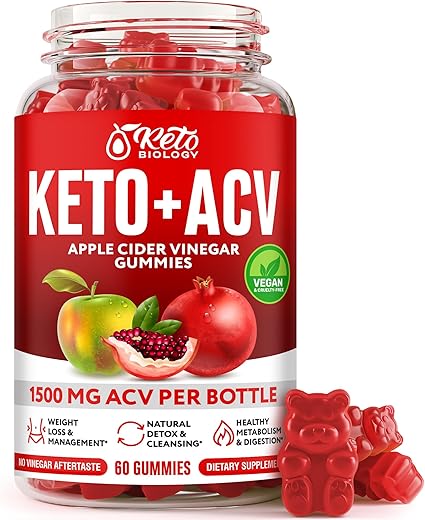 KETO BIOLOGY - Keto ACV Gummies: Perca Peso com Saborosos Gomas de Maçã e Vinagre de Maçã