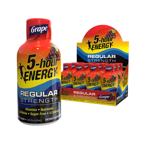 Shot Uva 1,93 Onça 12 Unidades – Energético Instantâneo - 5-hour ENERGY