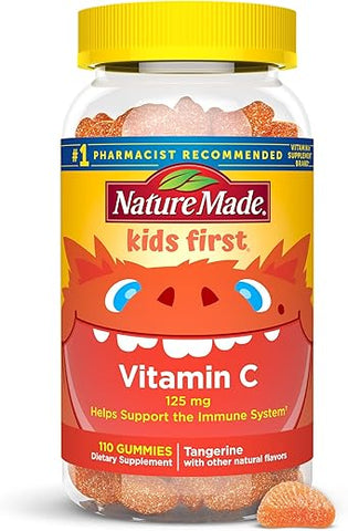 Kids First Gummies Vitamina C, Suporte Imunológico, 110 Gummies, 110 Dias de Fornecimento - Nature Made