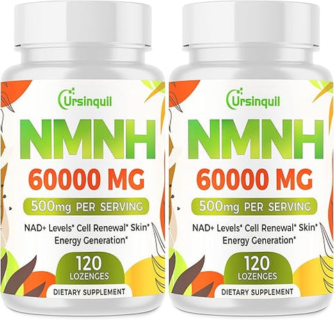Ursinquil - Sublingual NMNH 500mg – Suplemento NAD para Impulsionar os Níveis de NAD à Medida que Envelhecemos – Anti-Envelhecimento, Energia, Imunidade – 120 Cápsulas