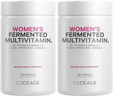 Mulheres Diário Multivitamínico, 25 Vitaminas – Marca Líder em Saúde Feminina - Codeage