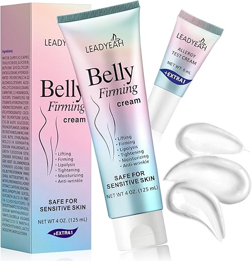 Leadyeah - Creme Firmador B Flat Belly – Hidratante, Firmeza para Barriga, Coxas e Glúteos, Loção Corporal para Mulheres e Homens, 125g