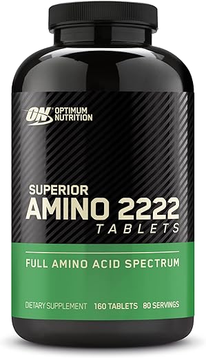 Amino 2222 Tablets: Aminoácidos Essenciais Completos, EAAs, 160 Comprimidos - Optimum Nutrition